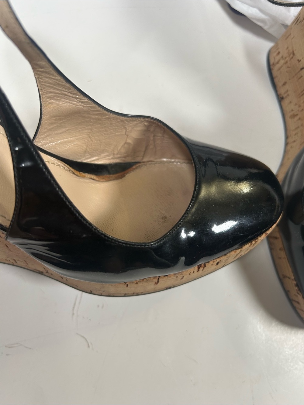Yves Saint Laurent Black Patent Leather Slingback Clog Mules - Picture 15 of 16